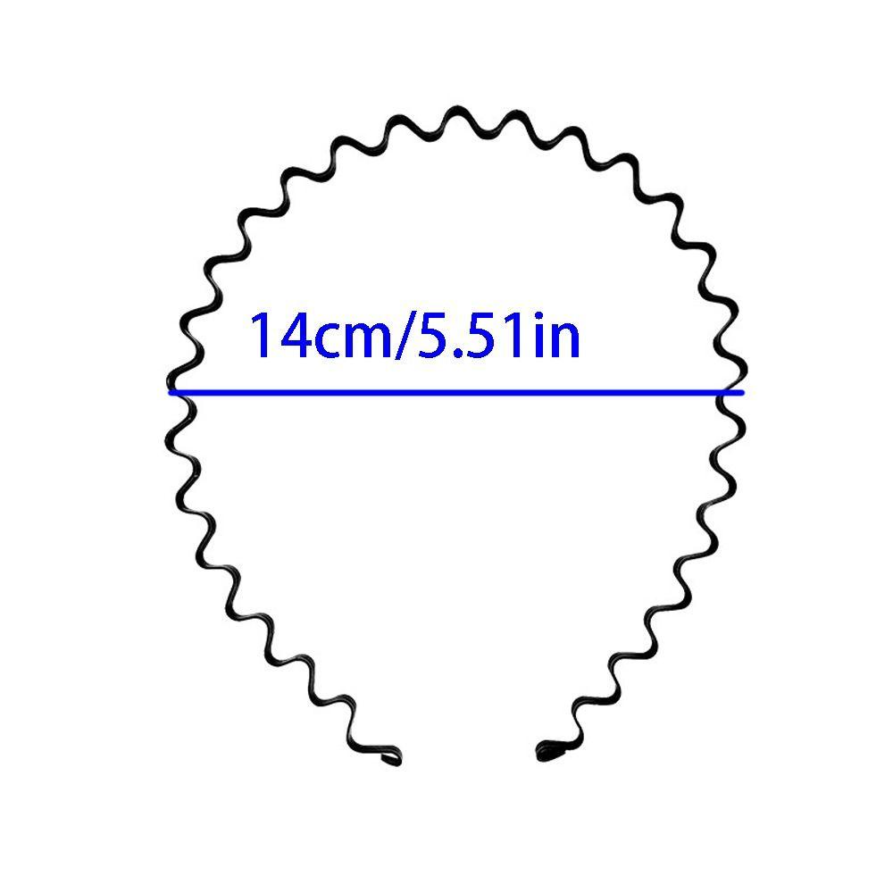 2 Băng Đô Cài Tóc Bằng Kim Loại Mỏng Hai Lớp Hình Gợn Sóng Phong Cách Hàn Quốc Thời Trang Cho Nam