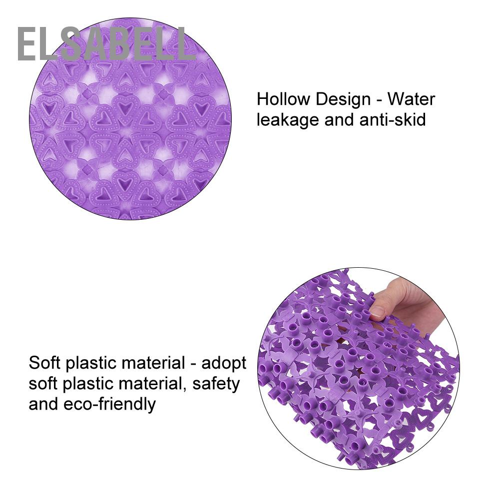 Elsabell 4 Màu Sắc Chó Mèo Thú Cưng Thảm Nhựa Ghép Rỗng Chống Trượt Cho Lồng Sàn Phòng Tắm