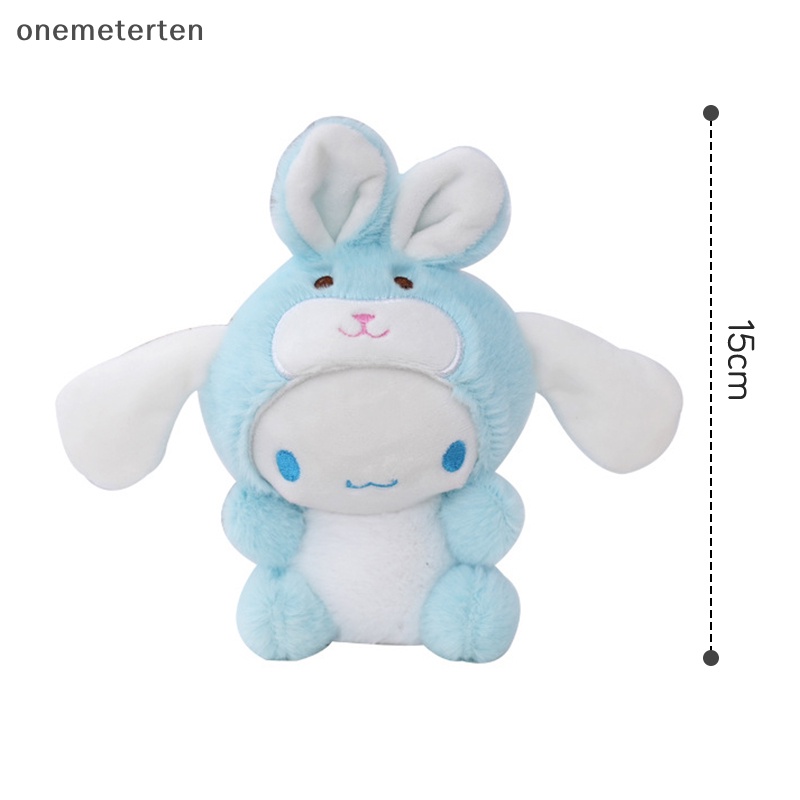 Rten kawaii sanrios Thỏ cinnamoroll Nhồi Bông Mềm Mại Có Móc Khóa Trang Trí Túi Xách