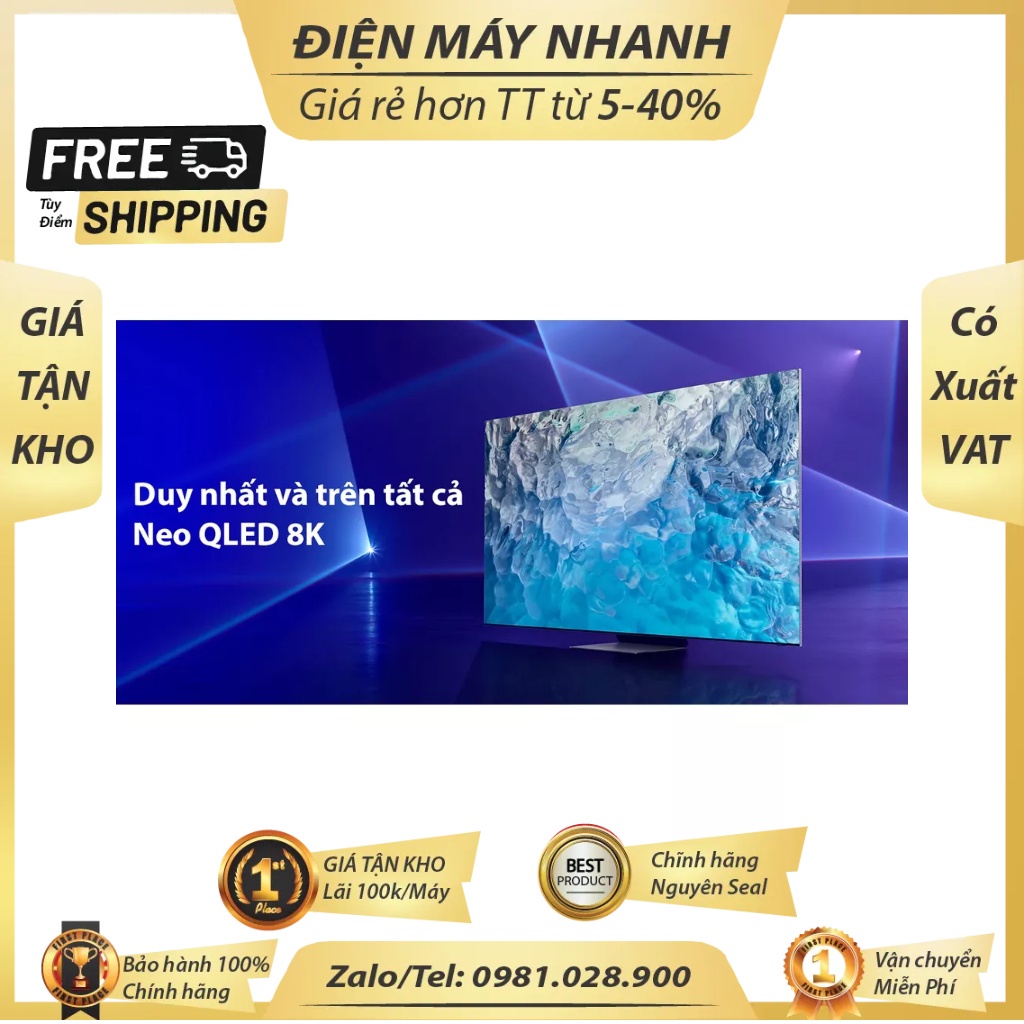 NEO QLED Tivi 8K Samsung 65 inch 65QN900B Smart TV 2022  - Mới 100% CBX