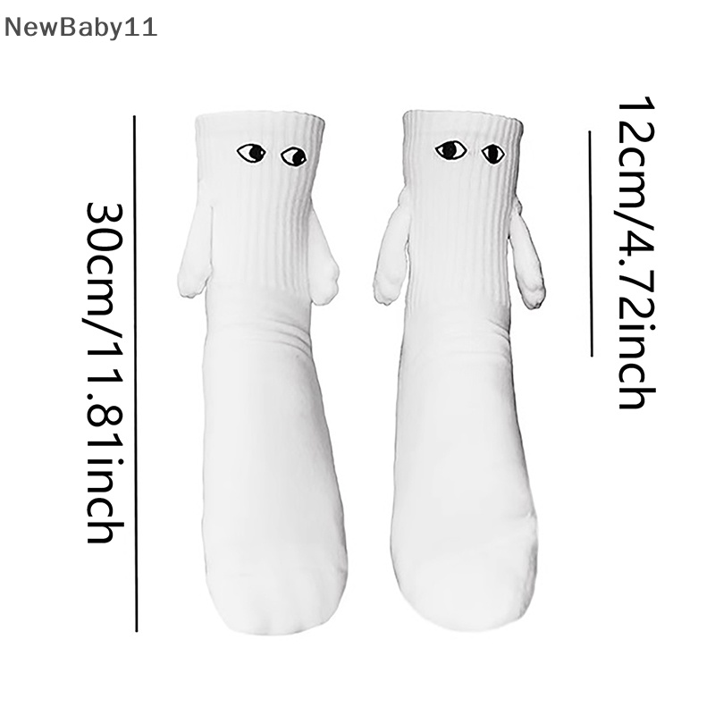 1 Đôi Vớ Xỏ Ngón Bằng Vải cotton Thoáng Khí Thoải Mái In Hình Đôi Mắt Hoạt Hình Dễ Thương Có Nam Châm Dành Cho Cặp Đôi