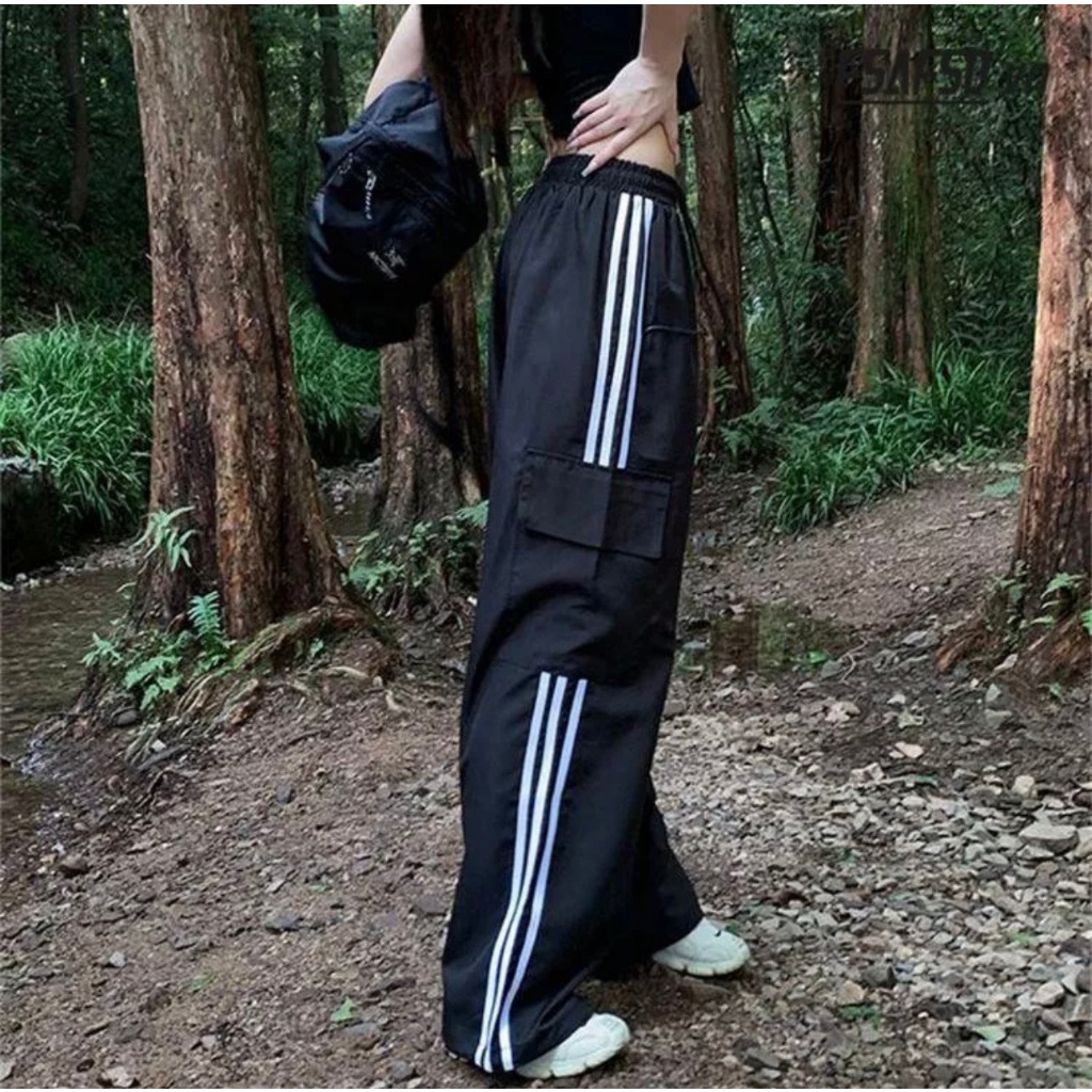 Quần Gió Thể Thao Cạp Chun Túi Hộp Thời Trang Cá Tính Cho Nữ Bo Gấu ELQ-090D | BigBuy360 - bigbuy360.vn