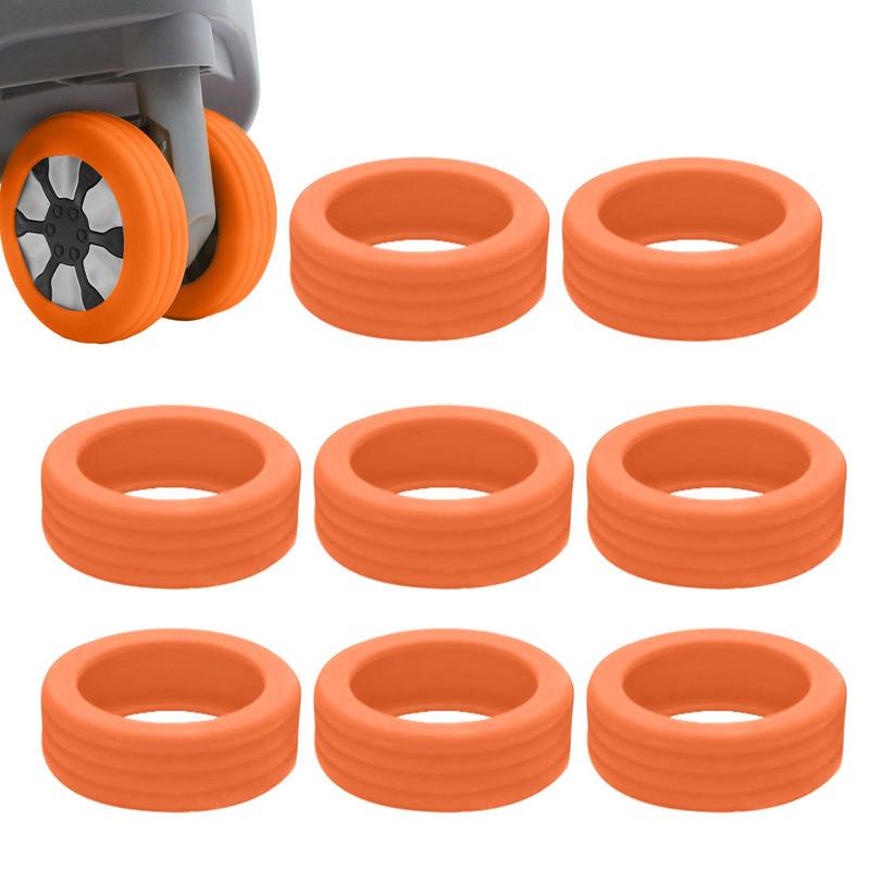 Set 8 Vòng silicone Bọc Bánh Xe Hành Lý Giảm Tiếng Ồn