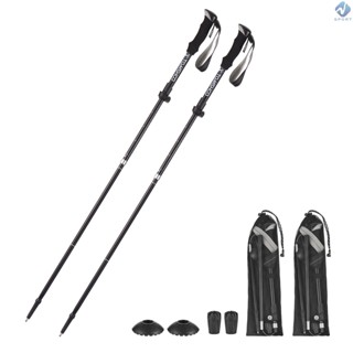 Bộ 2 Gậy Đi Bộ Gấp Gọn Nhẹ tomshoo trekking Rod Gọn Nhẹ Chống Va Đập Cho Leo Núi [sportstar]