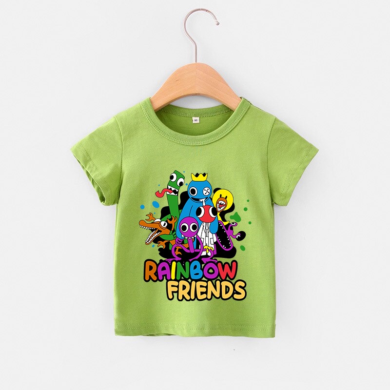 Áo thun trẻ em RAINBOW FRIENDS ART, 8 màu áo, đầy đủ size có big size, áo thun cho bé Cotton, Màu khác nhắn shop