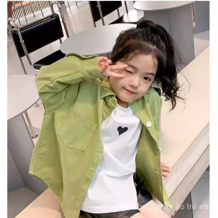 Áo Sơ Mi Mùa Thu Phong Cách Mới 2023 Hợp Thời Trang Dễ Phối Đồ Cho Bé Gái