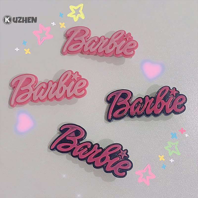 Kẹp Tóc Trang Sức Bằng acrylic In Chữ barbie y2k Kiểu vintage Dễ Thương Thích Hợp Làm Quà Tặng Cho Bạn Gái