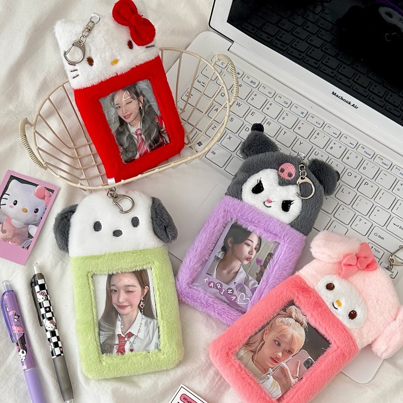 Túi Đựng Thẻ id Bằng Vải Bông Họa Tiết sanrio kuromi Hoạt Hình Dễ Thương