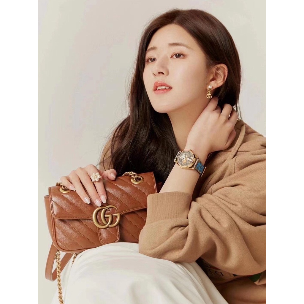 Bông Tai Gucci Bằng Thép Titan Chống Thấm Nước Không Gỉ Hình Chữ gg Đôi Thời Trang Cho Nữ
