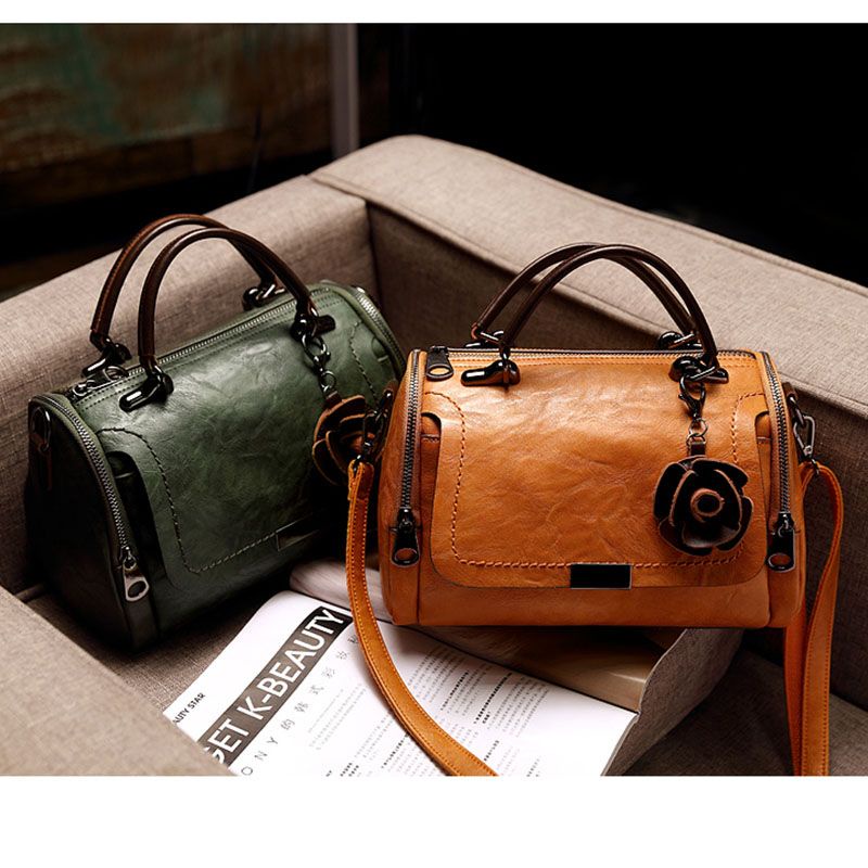 Túi Xách Da Bò Thật Phong Cách retro Thời Trang Mới 2023