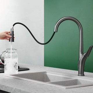 Vòi nước nóng lạnh xoay được bằng đồng thau cho bồn rửa chén