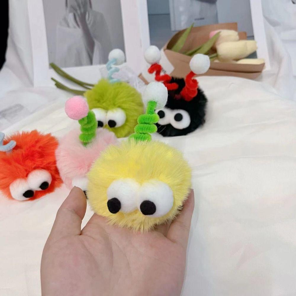 Kẹp Tóc Hình Búp Bê Hoạt Hình Mắt To Đính Banh Lông Dễ Thương Vui Nhộn Phong Cách Hàn Quốc martin1