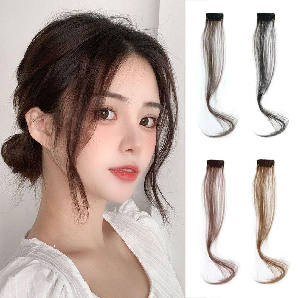 Tóc Mái Giả Kẹp Dài Vô Hình Không Đường May