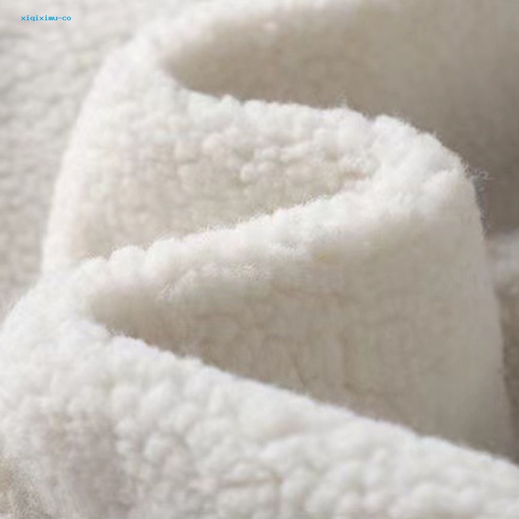 Xi * Áo Khoác Mùa Đông Vải Nhung Kẻ Dày Có Túi Lót Lông Cừu Dày Có Khóa Kéo Ấm Áp Sành Điệu Cho Nam