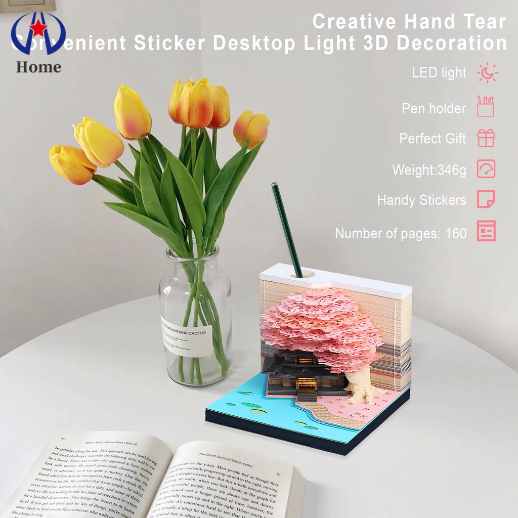 Lịch Để Bàn 3d Có Đèn led Và Giá Đỡ Bút Vẽ Hình Nghệ Thuật 3d Dành Cho Nhà Cửa / Văn Phòng Skc9123