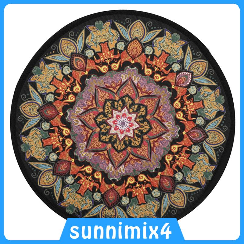 Mandala Thảm Tập yoga Vải Nhung Phối Cao Su Họa Tiết Độc Đáo Trang Trí Phòng Ngủ Gia Đình