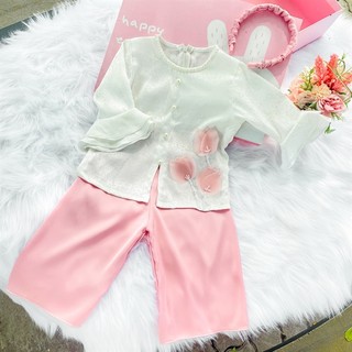Bà ba gấm lụa tay loe cho bé