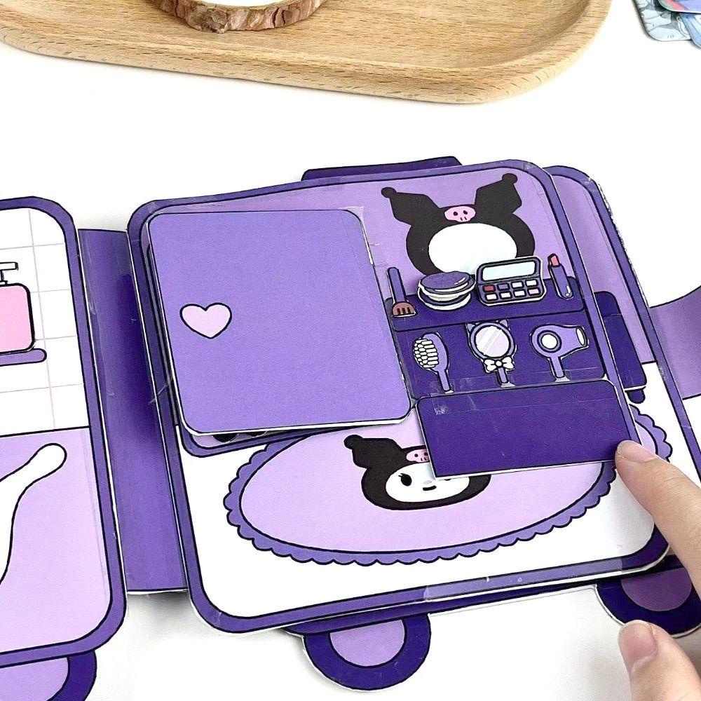 Rapph kuromi Đồ Chơi Cuốn Sách Hoạt Động Cốp Xe anime my melody 3d Bằng Giấy Thủ Công