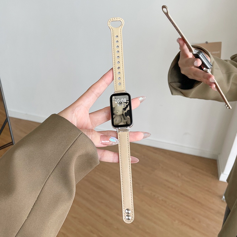 Dây Da Thay Thế Cho Đồng Hồ Thông Minh xiaomi redmi band 2 xiaomi mi band 8