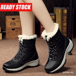 Fast Shipping Hokkaido Ski Boots Large Size Women's Shoes Cotton Shoes Warm High-Top Snow Boots Warm Cotton Shoes Snow Boots Warm Snow Boots Fleece Plus Wool Snow Boots Waterproof Snow Boots Warm