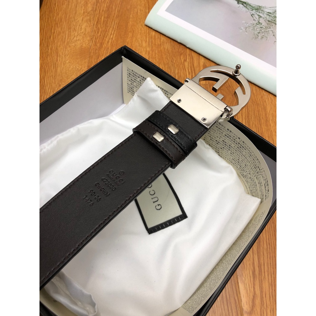 GUCCI Dây Thắt Lưng Da 202 202 Kiểu Dáng Hợp Thời Trang Cho Nam