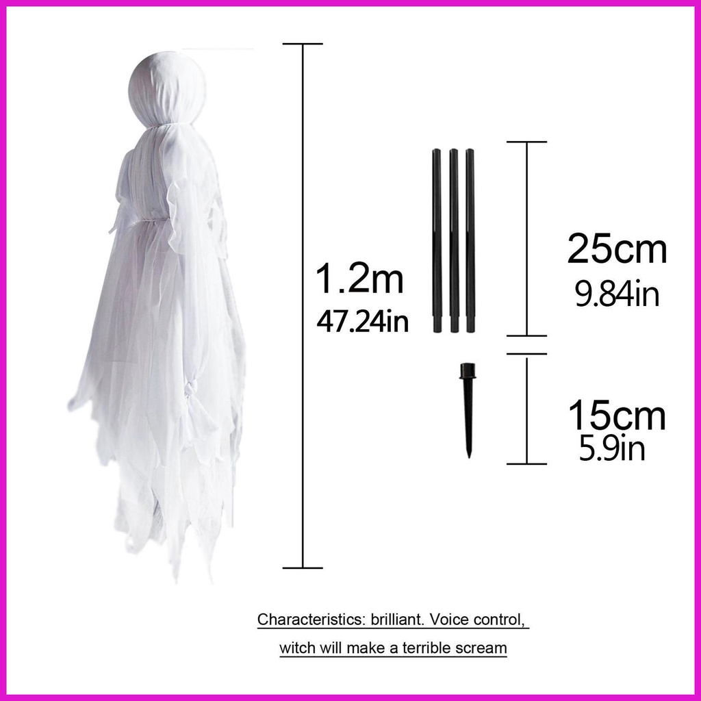 Ma Ánh Sáng Lên Màu Có Âm Thanh Kích Hoạt Trang Trí halloween