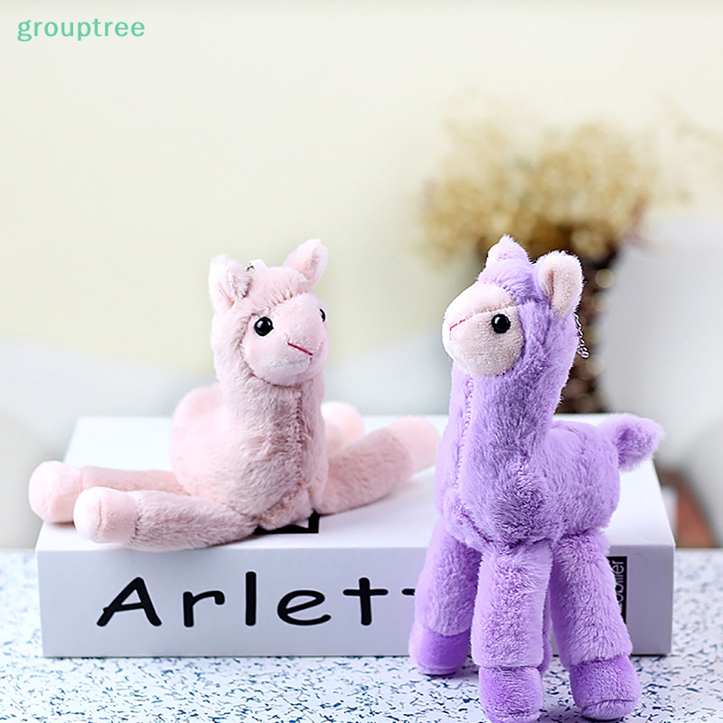 Đồ Chơi Thú Nhồi Bông Hình Lạc Đà alpaca llama Cỏ Nhồi Bông Nhỏ Dễ Thương Làm Quà Tặng Giáng Sinh Cho Bé prta