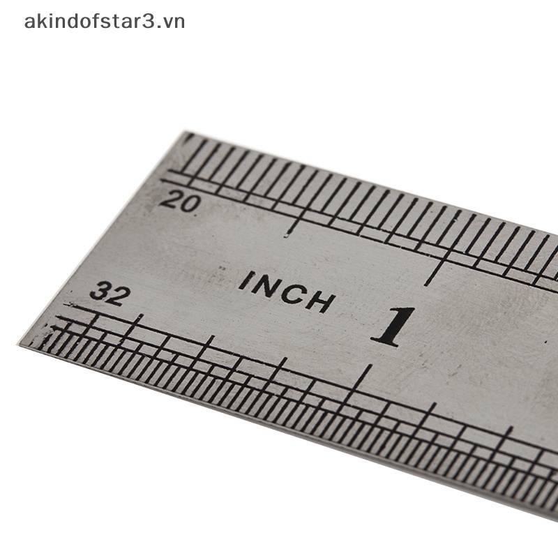 Thước Đo Hai Mặt Bằng Thép Không Gỉ 15-30cm akin3}