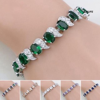 Vòng Đeo Tay Đính Đá Xanh Lam Duyên Dáng Thời Trang Cho Nữ