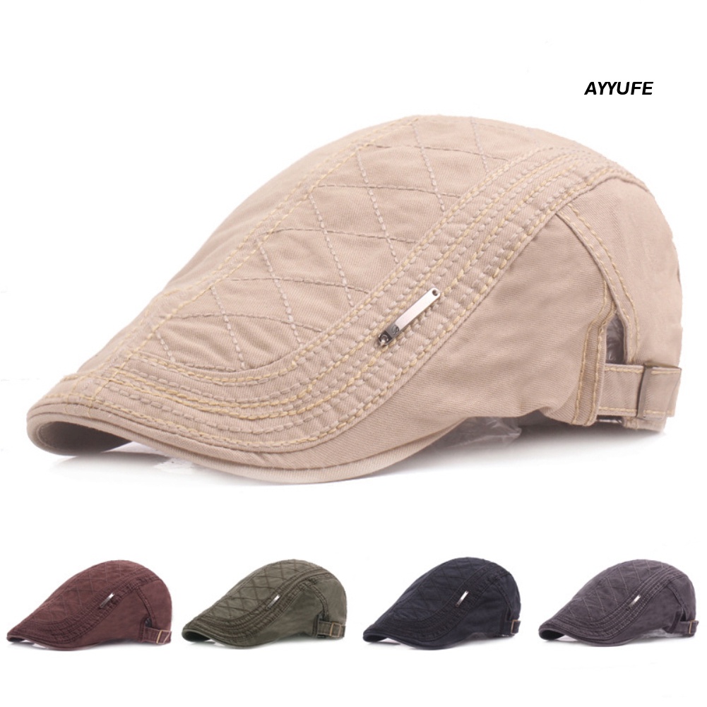 Mũ beret cotton Phẳng Cổ Điển Có Thể Điều Chỉnh Cho Nam Nữ