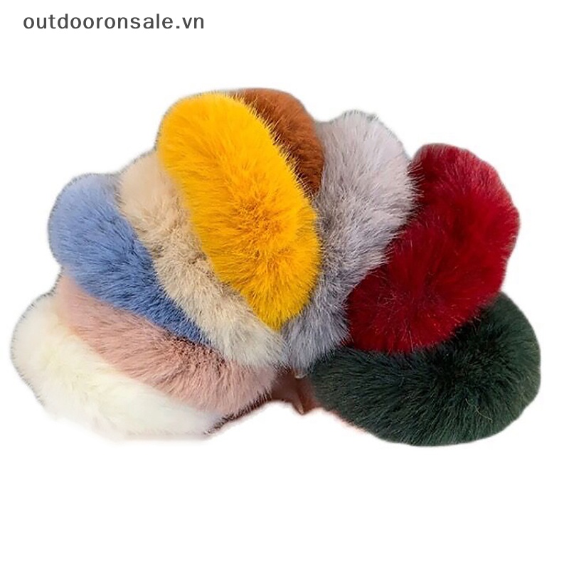 1 Dây Buộc Tóc Lông Nhung Mềm Mịn Co Giãn Thời Trang Thu Đông Cho Nữ