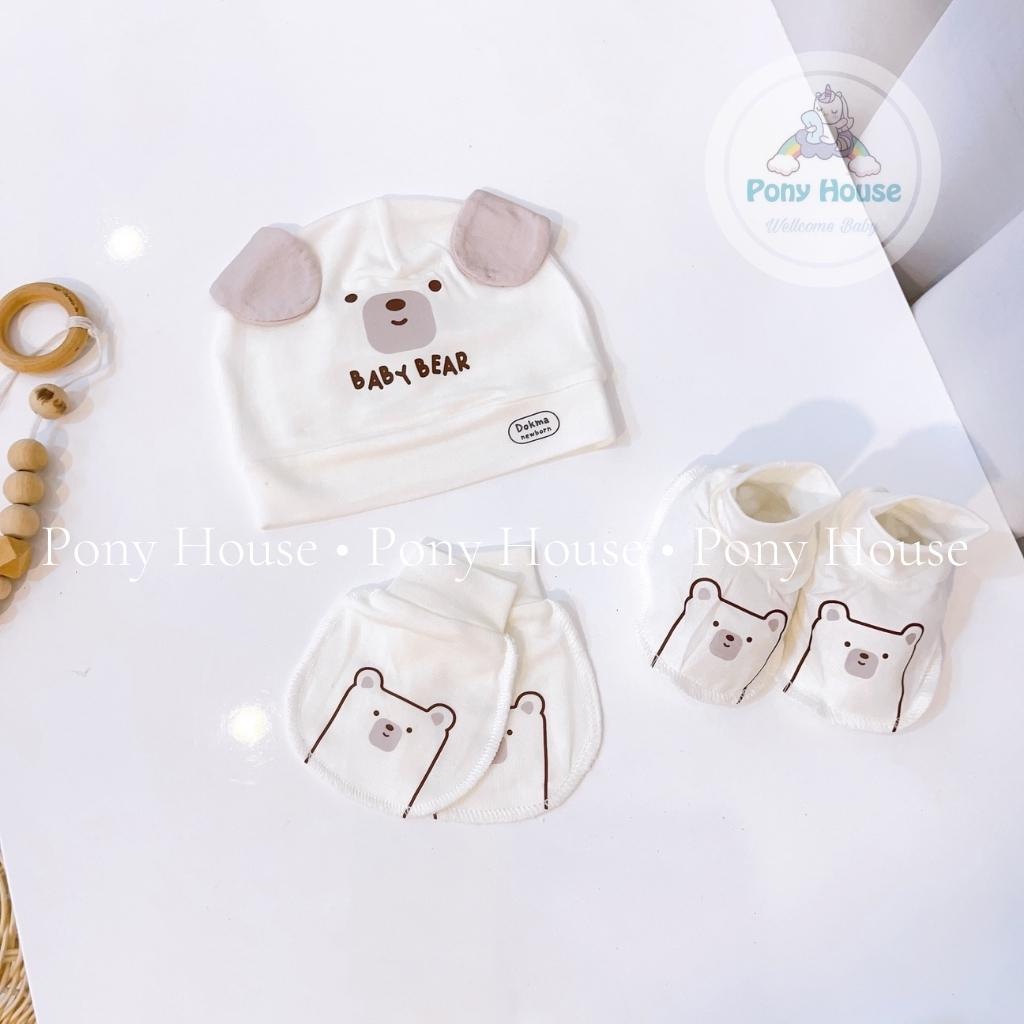 Set Mũ, Bao Tay, Bao Chân Dokma Chất Petit Mềm Mịn Cho Bé Sơ Sinh - Phụ Kiên Sơ Sinh/ Newborn/NB PL