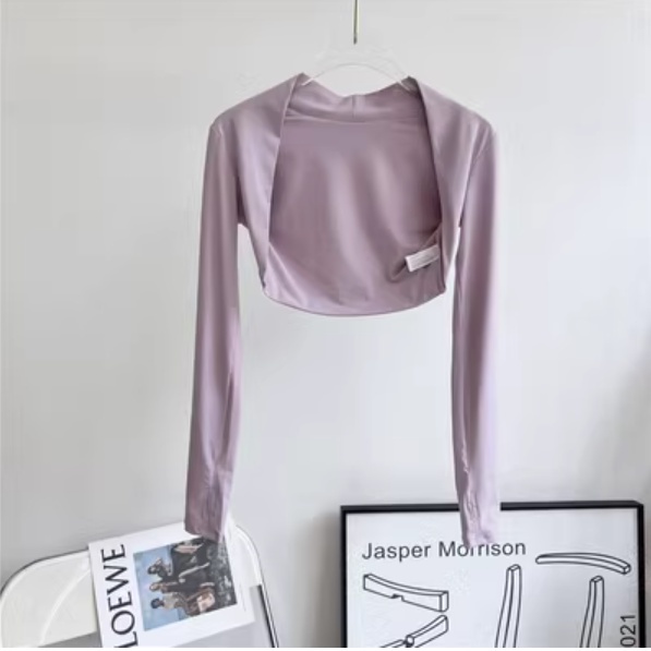 OLALA LEISURE Áo Khoác Mỏng Dài Tay Chống Nắng Dùng Tập yoga xs Dl346