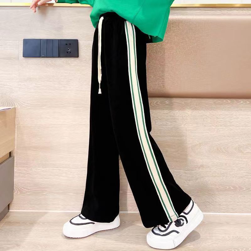 IQ Angel  Quần ống rộng Dáng Suông Phong Cách Hàn Quốc Cho Bé Gái