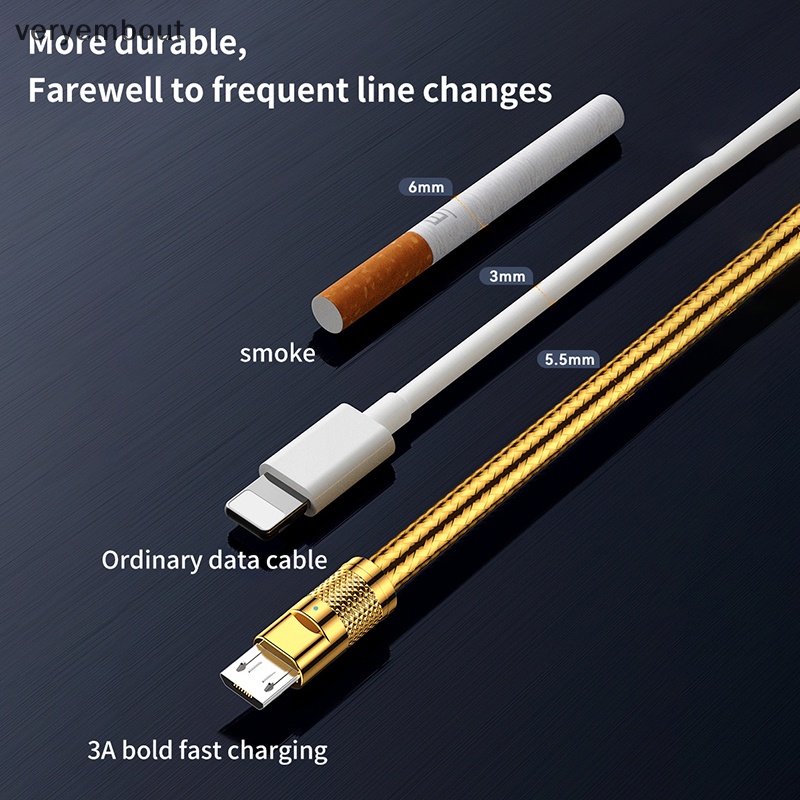 Ut Dây Cáp Sạc Nhanh 120w usb Bằng Hợp Kim Kẽm 2.4a Cho xiaomi huawei samsung type c 6a micro 3a