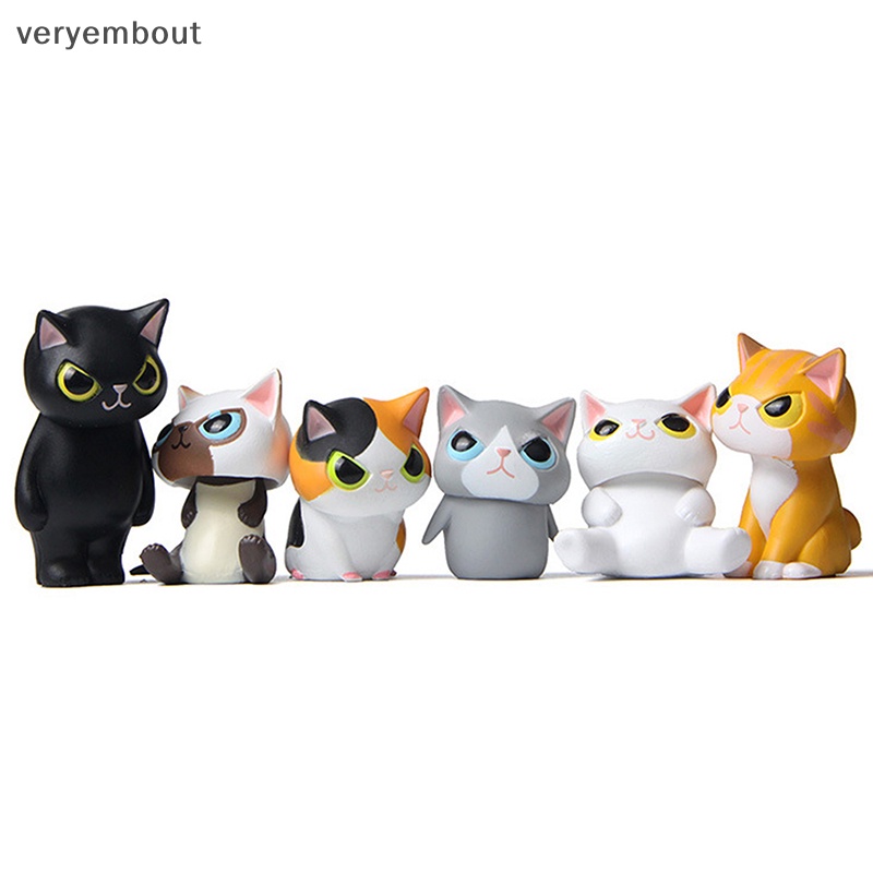 Ut Set 6 Mô Hình Chú Mèo shiba inu / guinea / Lợn Sáng Tạo