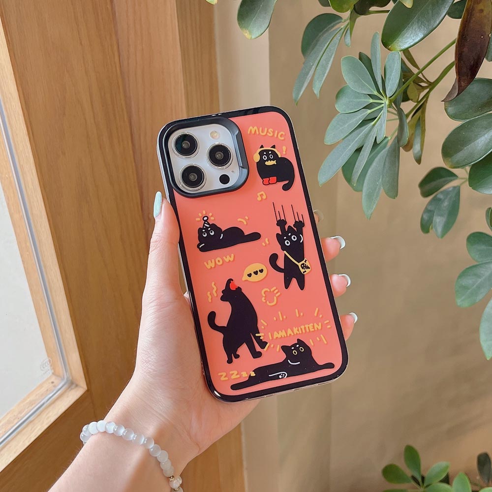 Ốp Điện Thoại Cứng Họa Tiết Chú Mèo Ngộ Nghĩnh Cho iphone 11 12 12pro 12promax 13 13pro 13promax 14 14pro 14promax 15 15pro 15promax