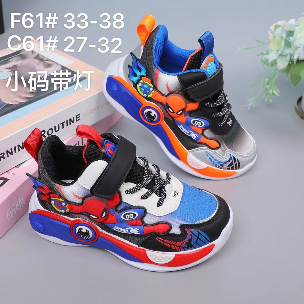 Giày thể thao siêu nhân spider man siêu đẹp cho bé trai - Giày sneaker êm chân cho bé đi học đế mềm êm bền đẹp C61 F61