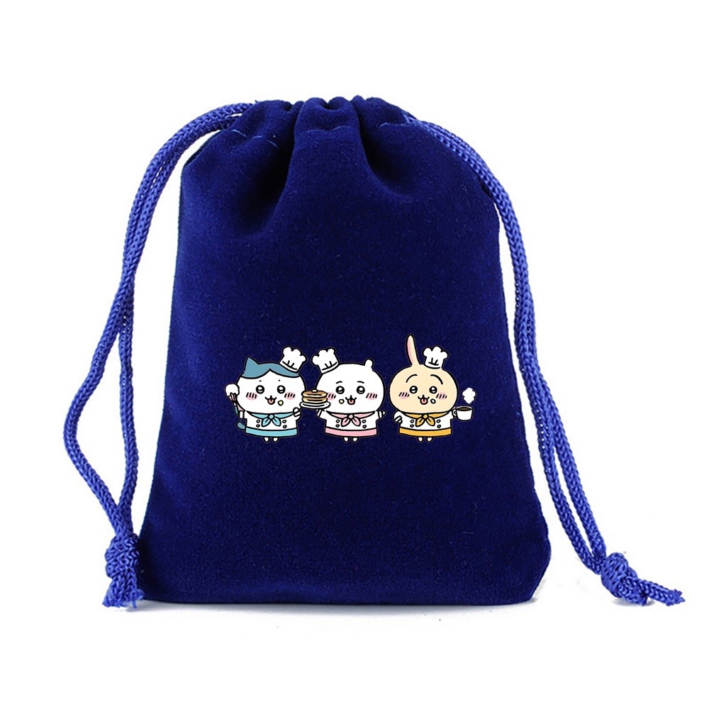 Chiikawa Túi Dây Rút Ngắn Bằng Vải Bông Thoải Mái In Họa Tiết Hoạt Hình Đáng Yêu