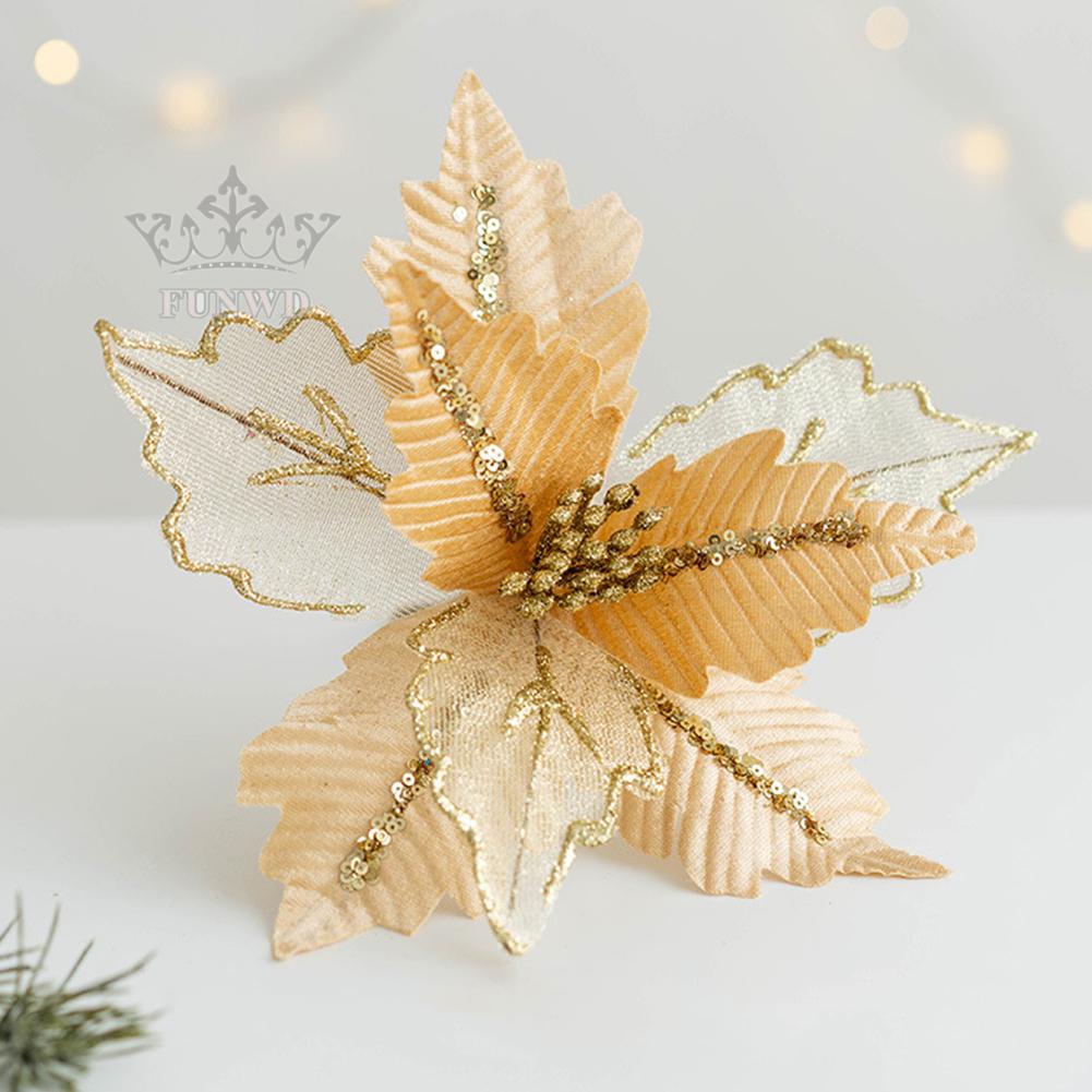 Christmas Flower Christmas Handmade Hanging Xmas Party Tree Decoration