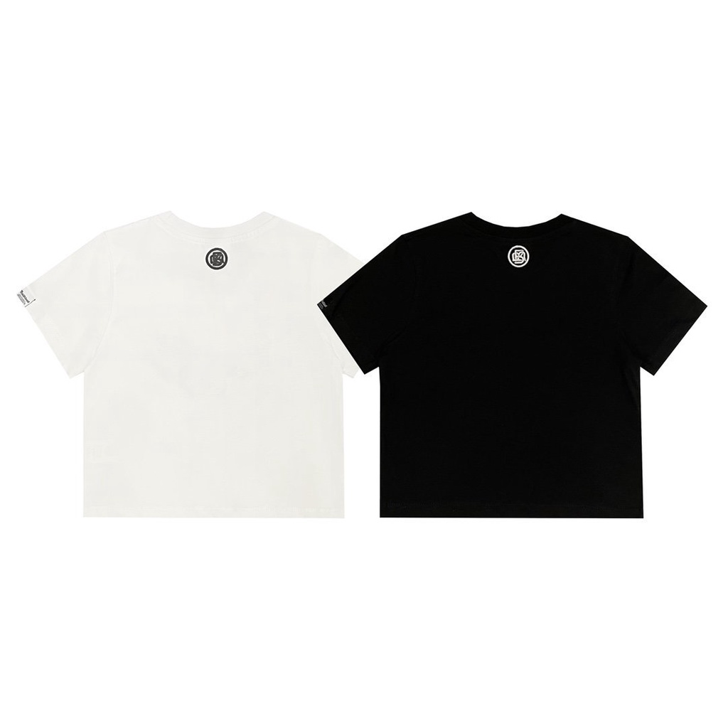 Badblood Áo Thun Tay Ngắn Thêu logo Ba Chiều Phong Cách Hàn Quốc Thời Trang Mùa Hè Cho Nữ