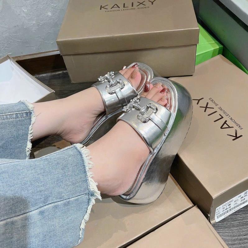 DÉP XUỒNG 7 PHÂN QUAI NGANG PHỐI ĐÁ G.C-THỜI TRANG LUDUMI