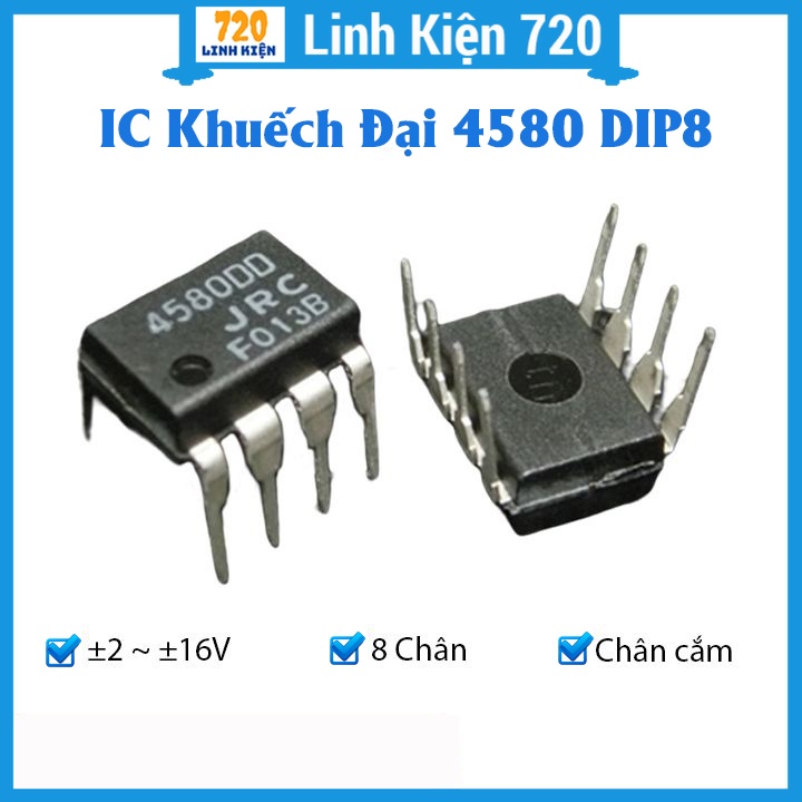 IC khuếch đại JRC4580 DIP8
