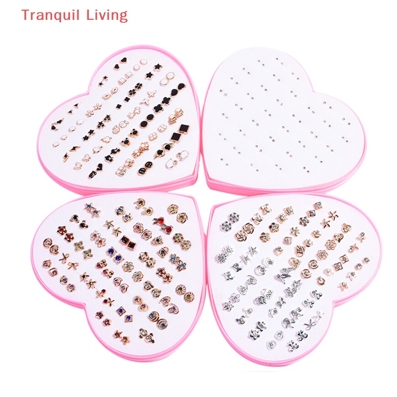 Set 36 Đôi Khuyên Tai Hình Hoa Đính Đá Thời Trang Cho Nữ