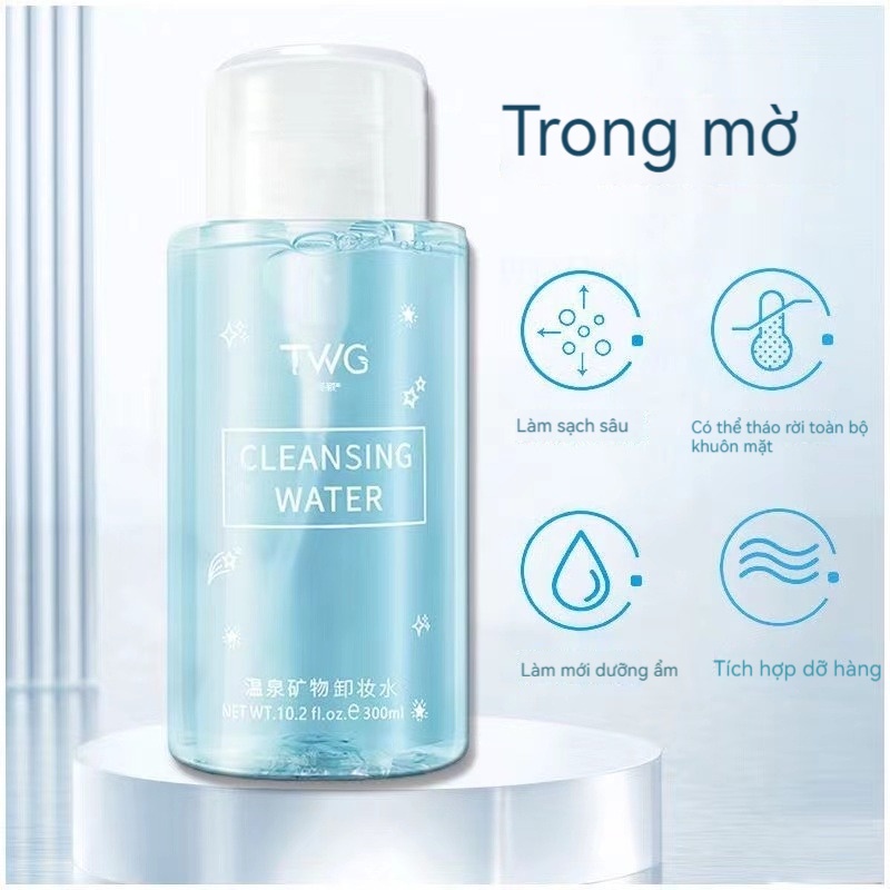 Tẩy Trang Nắp Nhún Maycreate 300ml Hàng Nội Địa Trung/Nước Tẩy Trang Axit Amin Dịu Nhẹ Làm Sạch Da Mặt Mắt Môi Cho Nam Nữ