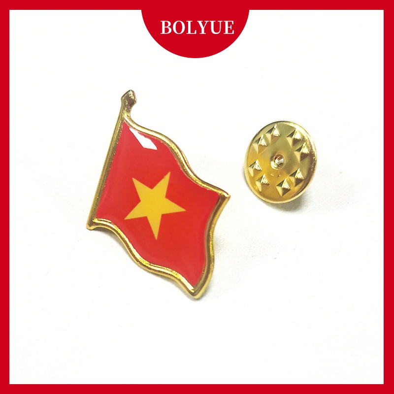 Ghim cờ Việt Nam Trâm cao cấp nhẹ sang trọng phụ kiện huy hiệu quần áo thích hợp