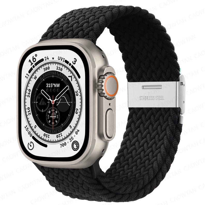 Dây Đeo Đồng Hồ Bằng Nylon Cho Apple Watch 8 Ultra 49mm 45mm 44mm 40mm 42mm IWatch 8 7 6 SE 5 4 3 41mm 38mm
