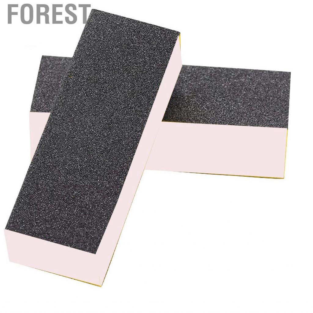 Forest Nail Buffers 3 Sides Black Durable Washable Portable EVA Material Sanding Blocks for Professionals Families