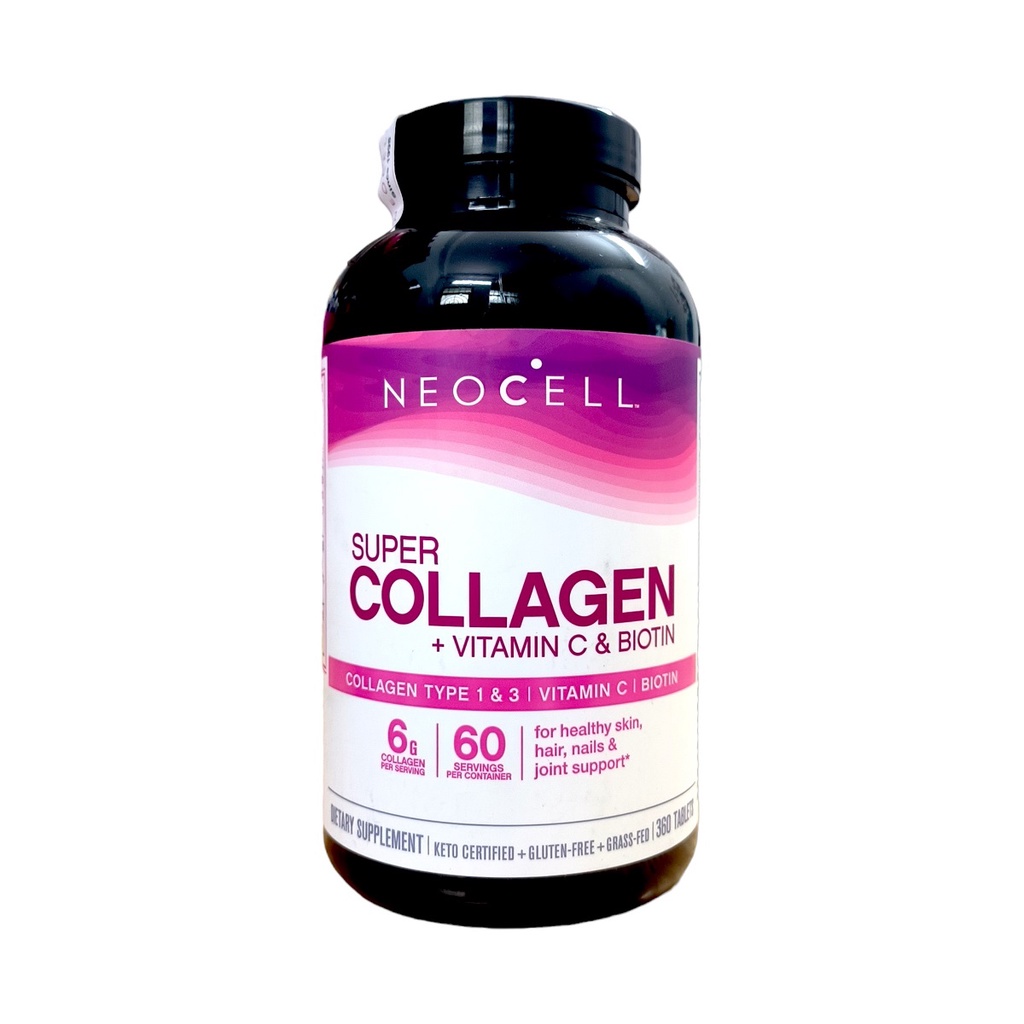 Collagen dạng viên neocell super collagen vitamin c biotin 360 viên dưỡng da, tóc, móng chắc khỏe HÀNG ÚC BONY