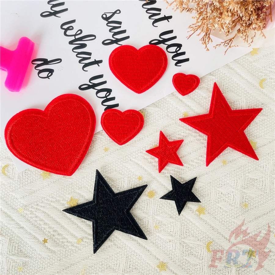 ❣️1pc Tình Yêu / Ngôi Sao: ins Sắt Trên Các Bản Vá Lỗi❣️Miếng Dán Ủi Lên Quần Áo Hình Huy Hiệu